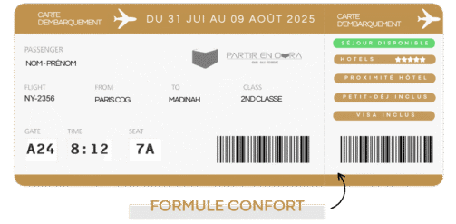 Réservation Omra du 31 Juillet au 09 Août 2025 (Formule Confort)